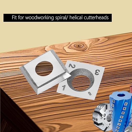 14mm Square Carbide Inserts Cutters Knives Blades with Radius 14×14×2.0mm-R150-30°for Woodworking Spiral/Helical Planer Cutter Head or Lathe Turning 10pcs