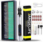 Electric Engraving Pen, 3-Speed Mini Cordless Rotary Tool Kit with 54 Accessories - USB-C Rechargeable for Wood, Metal, Glass, Plastic - Ideal for DIY, Jewelry & Craft Projects