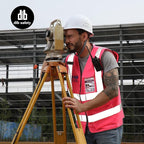 Dib Safety Reflective Vest High Visibility with Pockets and Zipper, Pink 3XL