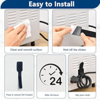 50 PCS Hook and Loop Cable Ties, Under Desk Cable Management, Self Adhesive Cable Tidy Clips Straps, Sticky-Back Cord Organizer, Wire Organizer for TV PC Laptop Ethernet Desktop, Black