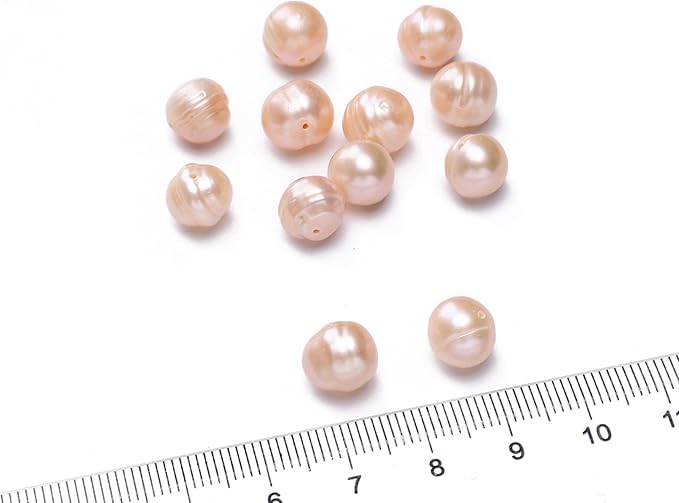Natural Pearl Beads Potato 9-10mm Pink Freshwater Cultured Loose Gemstone Beads for DIY Jewelry Making 13.8''/Strand HQ