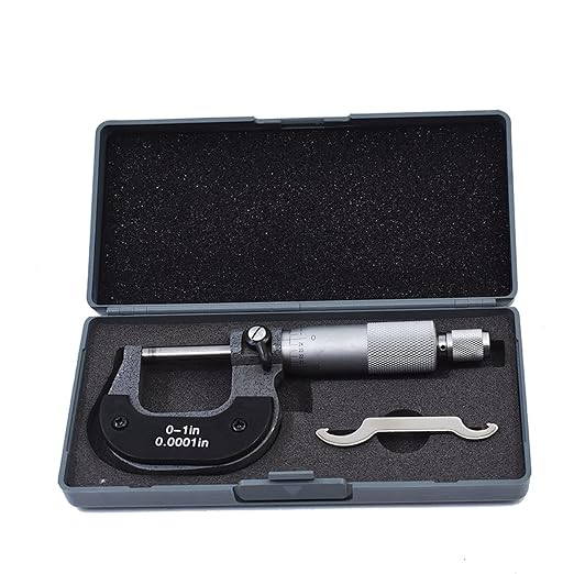 0-1 in Precision Outside Micrometer W/Box, Accuracy 0.0001 in, Professional Grade Precision Machinist Tool