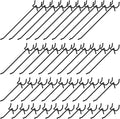 40Pcs Black Stainless Steel Pegboard Display Hooks Assortment Set, 2" 4" 6" 8" Garage Organization Peg Wall Hook Metal Slatwall Panel Hook Fit 1/8 and 1/4 Inch Pegboard for Retail