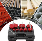 8Pcs PVC Pipe Reamer, Plastic PVC Pipe Fitting Reamer Plumbing Tools Kit Fit into Standard 1/2" Drills PVC Pipe Reamer Tool Contains PPR75, PPR100, PPR125, PPR150, PPR200, PPR250, PPR300 and PPR400