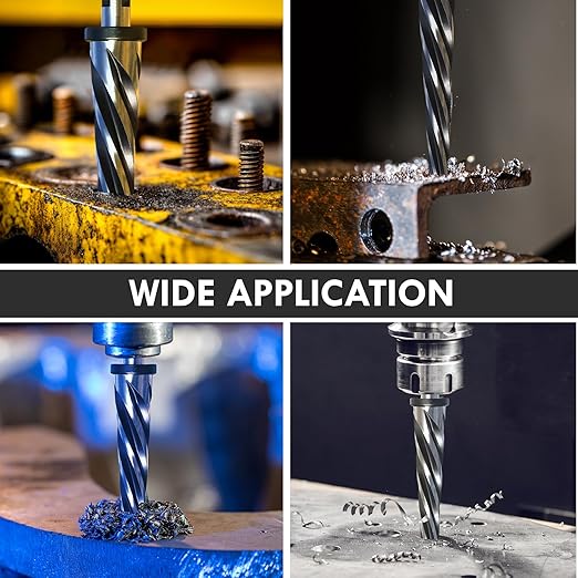 1" Bridge Construction Reamer, M2 HSS Taper Chucking Reamer Drill Bit with 5-Spiral Flutes Design for Steel, Alloy, Aluminum, Wood and Plastic
