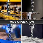 1" Bridge Construction Reamer, M2 HSS Taper Chucking Reamer Drill Bit with 5-Spiral Flutes Design for Steel, Alloy, Aluminum, Wood and Plastic