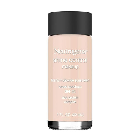 Neutrogena Shine Control Liquid Makeup Broad Spectrum Spf 20, Natural Ivory 20, 1 Oz.-VeraVaultWomen