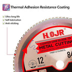 Metal Cutting Circular Saw Blade, Steel and Stainless Steel Cutting, The Cutting Head uses a Special Anti-Heat Sticking Coating with high Finish and Long Life,FMB 12 inch 84-Tooth 1" -TA