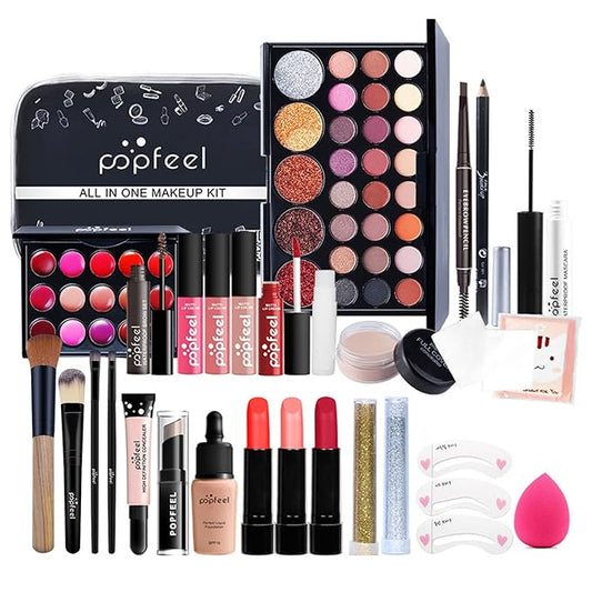 Makeup Kit for Women Full Kit, All-in-one Makeup Set, Include Eyeshadow Palette, Lip Gloss Set, Concealer, Foundation-VeraVaultWomen