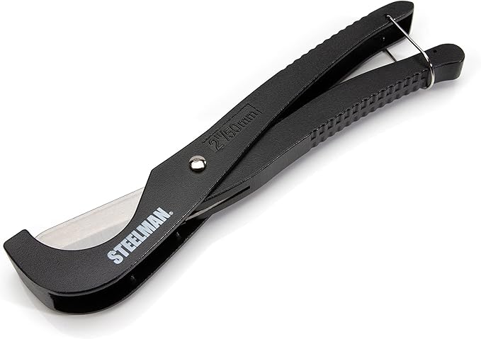Steelman PVC Pipe Cutter Tool, Cuts 2-inch Tube, Stainless Steel Blade