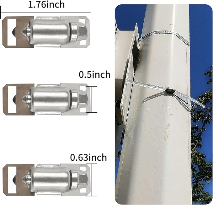 20 pack,Hose Clamp Fasteners only,DIY 304 Stainless Steel Adjustable Pipe Worm Clamp Fasteners for Air Duct Clamps,Exhaust Wrap Clamps,Water Pipe,Pole Mount and Metal Strapping