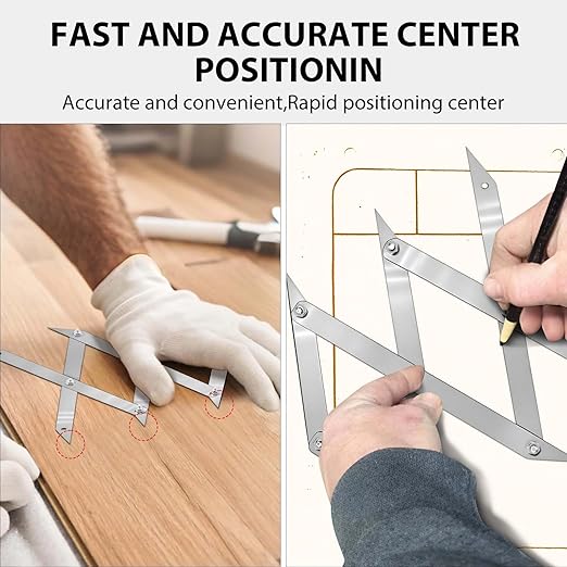 Picket Master Pro 3 Point Center Finder for Precise Measurements,Center Point Finder, Center Finding Tool,Equidistant Measuring Tool,Wood Working Welding Precise Center Finding
