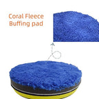 12Pcs 5inch Foam Buffing Polishing Pads Kit, with Coral Fleece Pad, Backing Plate, M14 Drill Adapter, Car Buffing Kit for Car Polishing, Waxing, Sealing Glaze (12Pcs-5inch)