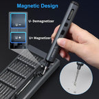 STREBITO Mini Electric Screwdriver Set, 70-in-1 Max Precision Electric Screwdriver Kit with Lights, 5 Upgraded Torque Levels, 64 Magnetic Bits, Electric Screwdriver Cordless for PC RC Electronics