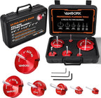 6 Pieces PVC Pipe Fitting Reamer Kit, Plastic Pipe Reamer Tool with 3/4", 1", 1-1/2", 2", 3", 4", PVC Fitting Saver for SCH40, ABS, CPVC Pipe, Fit into Standard 1/2" Drills