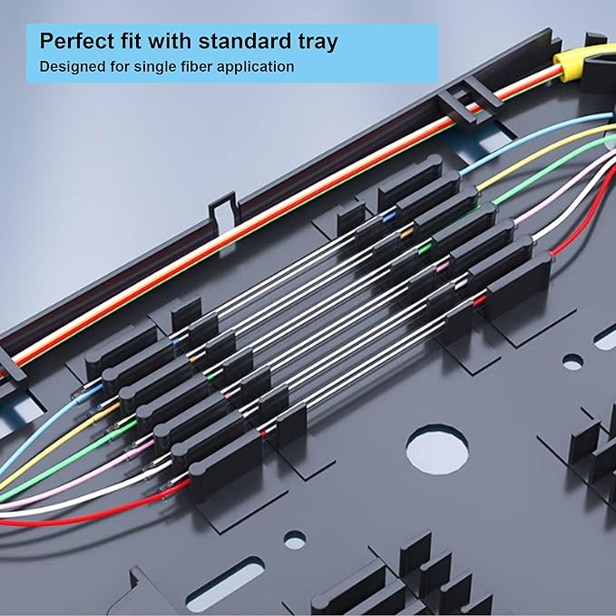 Premium Fiber Optic Fusion Splicing Sleeves Protector Adapter Heat Shrink Tube Clear 1000pcs Per Box 2.5mm Dia After Recovery,45mm (L)