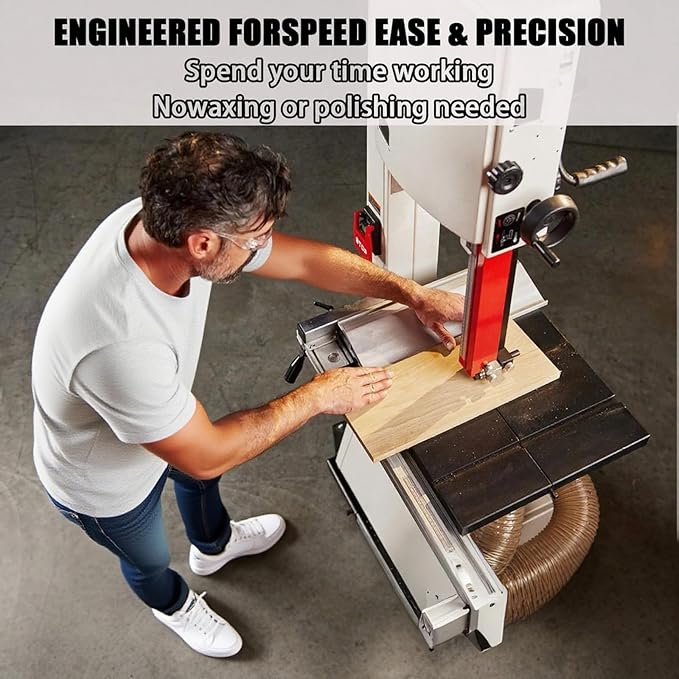 14-Inch Woodworking Bandsaw with 1-3/4 HP Motor Dual Voltage, 115/230V Heavy-Duty Worktable & Precision Fence, 13" Resaw Capacity, Dust Ports for Precision Wood Cutting (Coated Version)
