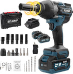 Cordless Impact Wrench 1/2 Inch, 1500 N.m/1106ft-lbs Brushless Impact Gun Compatible with Makita 18V Batteries, 5000 RPM High Torque Electric Power Impact Driver Set for Car Home (Blue)