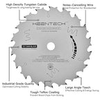 KEENTECH 6-1/2 Inch Woodworking Circular Saw Blade 18T, Non-Stick Coating, Tungsten Carbide Tipped, ATAF Grind, 5/8 Inch Arbor Hole