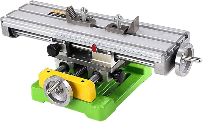 AMYAMY Milling Machine Worktable,Cross Slide Table - Compound Drilling Slide Table for Bench Drill Adjustable X-Y Axis (350x100mm)