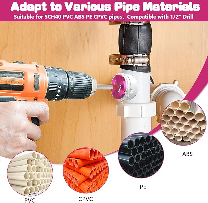 Original Design Patent Triple Inserts 1 Inch PVC Pipe Reamer, PVC Fitting Saver, Pipe Tools for Schedule 40