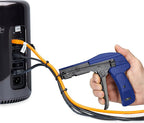 42709 Zip Tie Gun/Cable Tie Install Tool, Adjustable Tension with Built-In Cutter, for Nylon Ties up to 1/4”- Blue