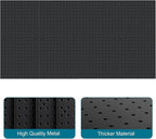 4 Pack 12-Inch X 24-Inch Metal Pegboard Wall Panels, Peg Boards for Garage Tool Storage (Black1224)