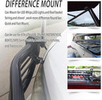 1.125" Tube Clamp Mount Bracket,Roof Roll Cage Holder for Whips,Shovel, LED Light Bar (Pack of 2) (2pcs-1.125" Clamp)