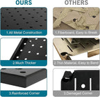 4 Pack 12-Inch X 24-Inch Metal Pegboard Wall Panels, Peg Boards for Garage Tool Storage (Black1224)