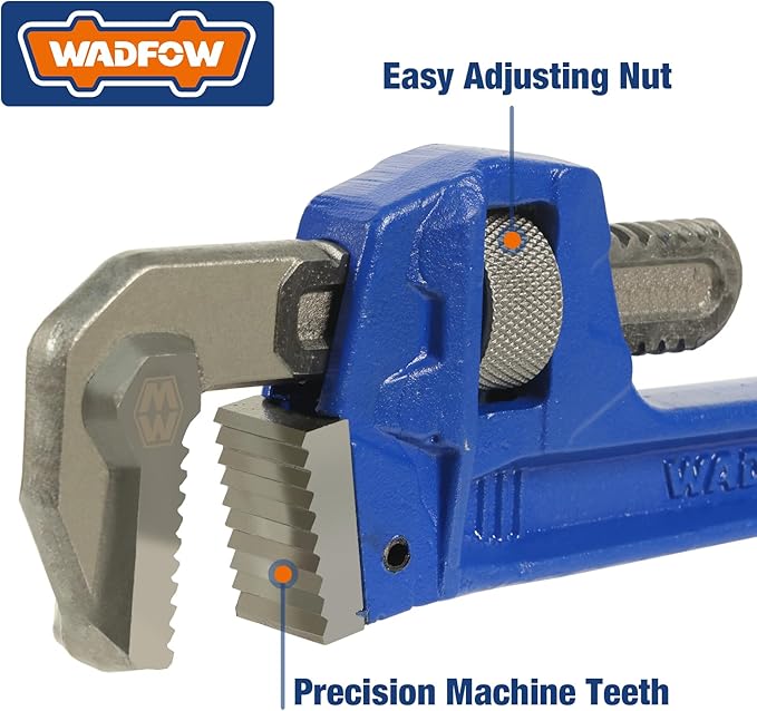 Drop Forged 2 Piece (12", 18 ") Pipe Wrench Set: Heavy Duty Hand Tools with Adjustable Plumbing Wrench, Exceed GGG standard