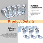 Tanstic 30Pcs 1 Inch EMT Pipe Strap Zinc Plated Steel One Hole Strap Conduit Clamp Rigid Pipe Strap for Pipe Fixing