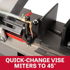 JET 7" x 12" Horizontal/Vertical Metal Bandsaw, 3/4 HP, 115/230V 1Ph (Model HVBS-712)