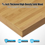 48” Adjustable Wood Work Bench, Heavy Duty Work Table with Power Outlets & Drawers Wheels for Workshop, Garage, 3000 Lbs Capacity