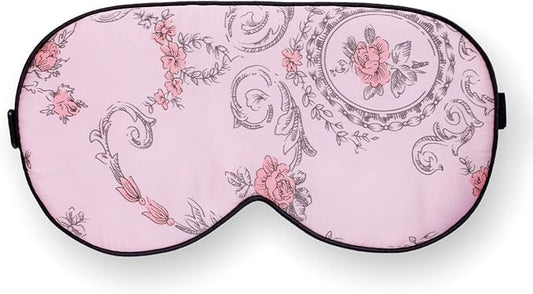 100% Pure Silk Eye Mask Sleep Eye Mask Eye Cover Eyeshade Sleeping Eye Mask Floral Colors (#1)-VeraVaultWomen