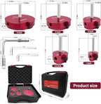 5 Piece PVC Pipe Reamer Kit With A Socket Wrench,MEIFRENSHIP 1" 1.5" 2" 3" 4 Inch Plastic Pipe Fitting Reamer Tools Contain PPR100, PPR150, PPR200, PPR300, PPR400, Fit Into Standard 3/8" & 1/4" Drills