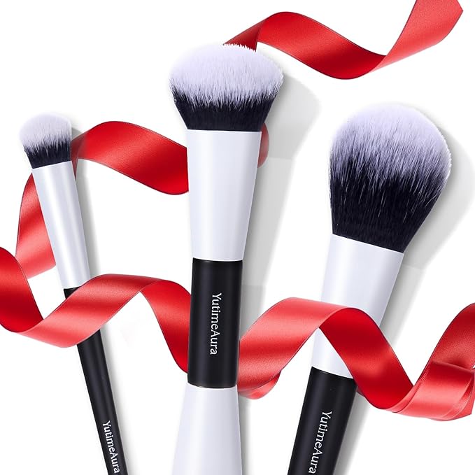 Makeup Brush Set 10pc, Dual-Ended Makeup Brushes For Bronzer, Contour, Eyeshadow, Blush, Concealer, Foundation-VeraVaultWomen