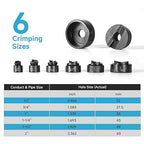 Hydraulic Knockout Punch Set KO Tool 10T - Electrical Conduit Hole Cutter with 6 Dies (1/2", 3/4", 1", 1-1/4", 1-1/2", and 2") Heavy-Duty Metal Punch with Slug Splitting Dies