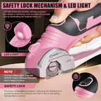 Cordless Electric Scissors,4V Rechargeable Cardboard Box Cutter Heavy Duty Fabric Scissor with Safety Lock & LED Light,Power Rotary Cutter for Leather Carpet Plastic Cutting,Sewing,Crafting