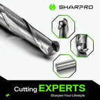 Carbide Ball Nose End Mills 2 Flute 1/4 Inch SHK. and Cutting Dia. 3D Carving, High-Speed and Deep Cutting, AlCrN Coated, Apply for Alloy Steel, Stainless Steel and Various Cast Iron. (3PCS)