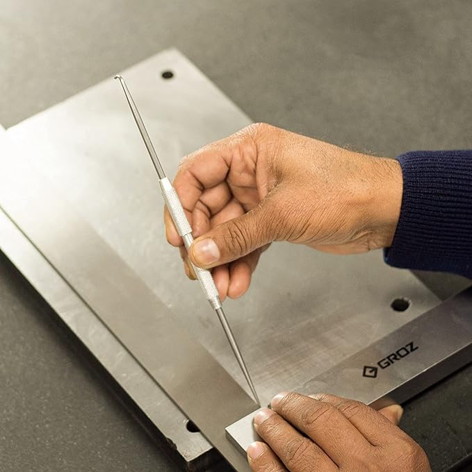 Groz 12-inch Steel Square | General Purpose | 96 Micron Squareness (01107)