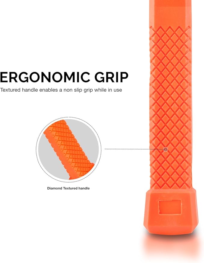 Neiko 02846A 1 LB Dead Blow Hammer, Neon Orange I Unibody Molded | Checkered Grip | Spark and Rebound Resistant