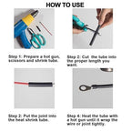 1 inch (Diameter) 3:1 Waterproof Heat Shrink Tubing Kit, Large Marine Dual Wall Adhesive Shrinkable Wire Wrap Tube, Insulation Sealing Wear-Resistant Cable Protector by YUKSY (4ft, Black)