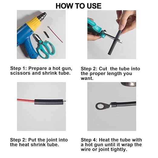 1 inch (Diameter) 3:1 Waterproof Heat Shrink Tubing Kit, Large Marine Dual Wall Adhesive Shrinkable Wire Wrap Tube, Insulation Sealing Wear-Resistant Cable Protector by YUKSY (4ft, Black)