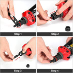 Rivet Nut Tool Kit,16-Inch Rivnut Tool Kit with 12 Metric and SAE Mandrels, 176Pcs Rivet nut Assortment Kit, Designed for Labour Saving