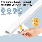 One-Cord Hider Kit, 126in Cable Covers for Wires on Wall, Mini Wire Hider for Wall Mounted TV, White Cable Raceway, Paintable Cord Cover Cable Management for Home Office, 8 x L15.7in W0.6in H0.4in