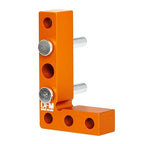 Small Square and Center Finder - Mini Square Tool with 11/32" Center Marking Hole Woodworking, Carpenter Engineering Square, Center Marking Tool, Made in USA - Orange