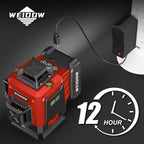 Laser Level 360 Self Leveling with Tripod,WEIDDW 4D Lazer Level,4x360° Cross Line Laser for Construction Project Renovation,Floor Tile, Laser Level Lines Tool,Durable Case
