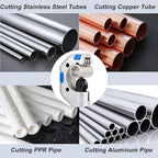 Pipe Cutter, （Contains 2 cutting blades）Tubing Cutter Tool, Copper Pipe Cutter Tool 3/16" to 2" Outer Diameter, for cutting copper pipes, stainless steel pipes, aluminum pipes and PVC pipes