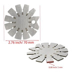 1 PCS Brushed Silver 15-120 Degree Bevel Gauge, Stainless Steel Axe Angle Gauge Round Shape