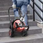 75Ft 1/2 Inch Cable Drain Cleaning Machine, 450W Auto Feed Portable Electric Sewer Snake, Electric Drain Auger with 6 Cutter Air-Activated Foot Switch for 2" to 4" Pipes